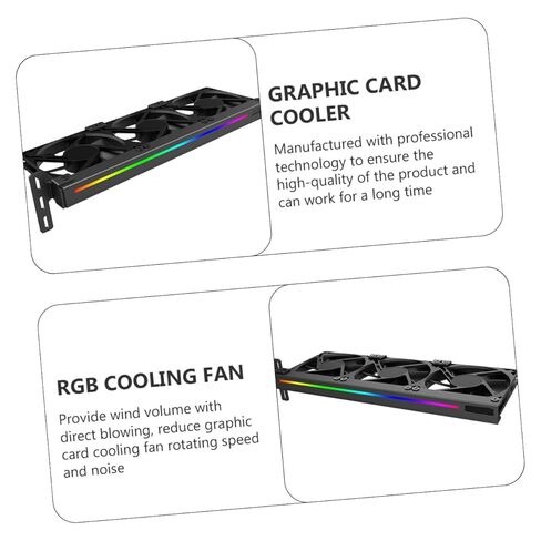 مروحة تبريد VILLCASE Argb Gpu 3-pin 5v مبرد بطاقة الرسومات الهادئ لتبريد بطاقة الفيديو للكمبيوتر المكتبي مع دعم فتحة Pci in Kuwait