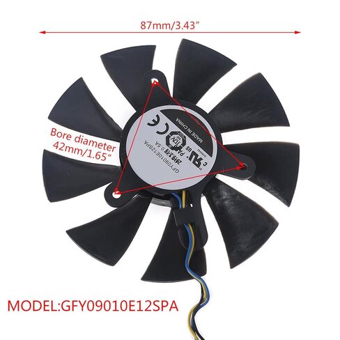 87mm / 3.43in 4Pin 12V 0.5A Cooler Fan GFY09010E12SPA VGA Graphics Card Cooling for GTX1070 Bore Diameter 42mm Vga Cooler in Kuwait