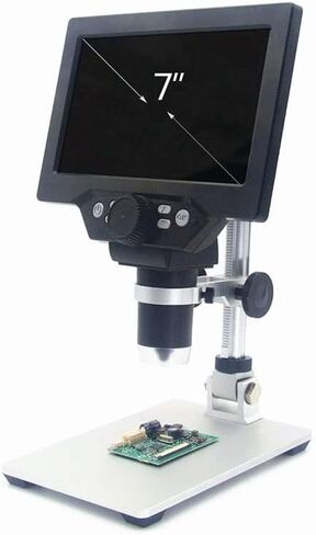 مجهر G1200 مجهر 12MP 7 بوصة شاشة HD LCD 1-1200X مكبر التضخيم المستمر in Kuwait