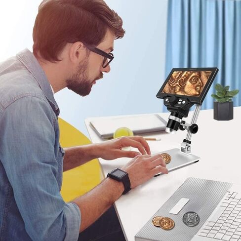 مجهر 7 بوصة LCD USB مجهر 12 ميجابكسل 1-1200X تكبير كاميرا فيديو محمولة in Kuwait