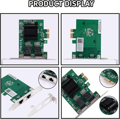 بطاقة شبكة جيجابت PCIe بمنفذين 1000 متر محول إيثرنت PCI Express ثنائي المنافذ مع بطاقة 82571EB LAN NIC لـ in Kuwait