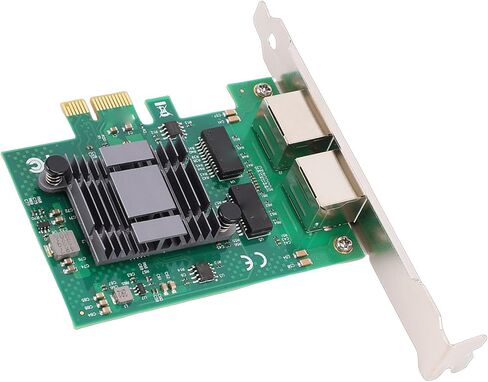 CUIFATI Gigabit Ethernet Network Adapter Card, 2 Port RJ45 PCI Express Network Card with Power Saving Mode and IP Offloading, for Server Desktop Industrial Control Machines in Kuwait
