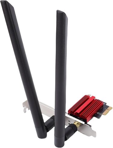 LICAEVEY WiFi 7 PCIe Wireless Network Card for PC, 6G 5G 2.4G Tri Band 6400Mbps Bluetooth 5.4, Dual 8dBi Antennae, for Wins 10 11 in Kuwait