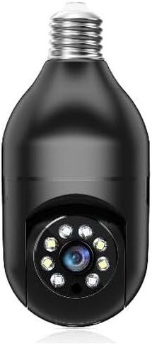 Light Bulb Security Camera -5G& 2.4GHz WiFi 2K Security Cameras Wireless Outdoor Motion Detection and Alarm,Two-Way Talk,Color Night Vision,Human Detection, Bulb Camera Compatible with Alexa in Kuwait