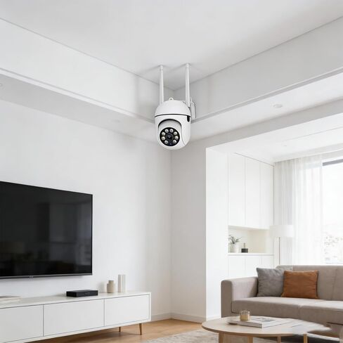 1080P Home Security Camera Outdoor Surveillance,360°View Pan-Tilt, 2.4G WiFi, Color Night Vision in Kuwait