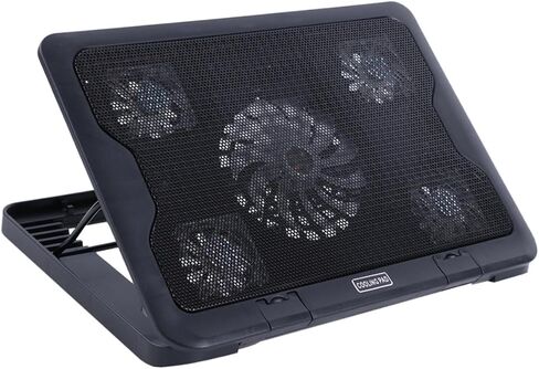 Operitacx USB Laptop Cooling Fans Cooler Stand with Anti-Skid Base Multi-Angle Adjustable Laptop Cooler for Gaming and Office Use Black in Kuwait