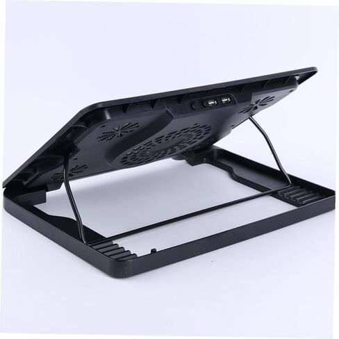 Operitacx USB Laptop Cooling Fans Cooler Stand with Anti-Skid Base Multi-Angle Adjustable Laptop Cooler for Gaming and Office Use Black in Kuwait