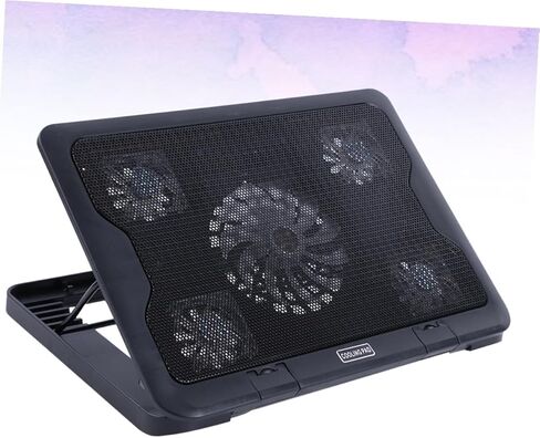 Operitacx USB Laptop Cooling Fans Cooler Stand with Anti-Skid Base Multi-Angle Adjustable Laptop Cooler for Gaming and Office Use Black in Kuwait