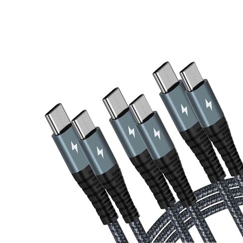 3 Pack USB C to USB C Cable，60w 4FT Type C to Type C Cable，Charger Cord Fast Charging for iPhone 16 15 Pro Plus Pro Max in Kuwait