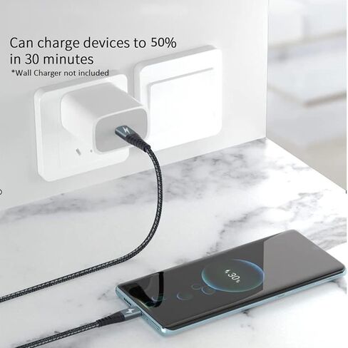 3 Pack USB C to USB C Cable，60w 4FT Type C to Type C Cable，Charger Cord Fast Charging for iPhone 16 15 Pro Plus Pro Max in Kuwait