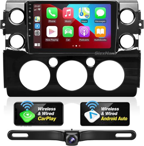 for Toyota FJ Cruiser 2006-2020 Radio Compatible with Wireless Carplay Android Auto,Car Stereo Bluetooth Navigation GPS WIFI FM AM Multimedia Player Backup Camera TouchScreen 8-Core Head Unit in Kuwait