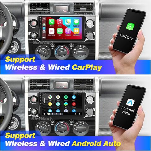 for Toyota FJ Cruiser 2006-2020 Radio Compatible with Wireless Carplay Android Auto,Car Stereo Bluetooth Navigation GPS WIFI FM AM Multimedia Player Backup Camera TouchScreen 8-Core Head Unit in Kuwait
