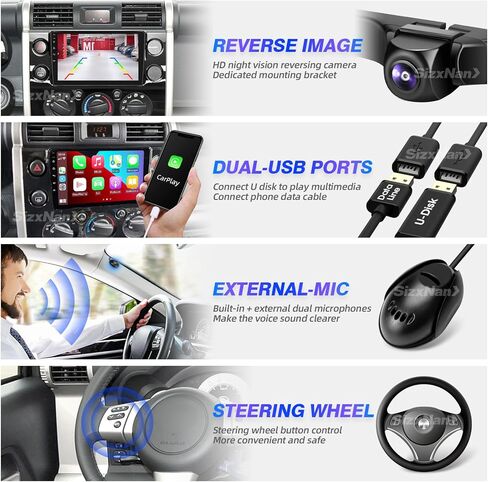 for Toyota FJ Cruiser 2006-2020 Radio Compatible with Wireless Carplay Android Auto,Car Stereo Bluetooth Navigation GPS WIFI FM AM Multimedia Player Backup Camera TouchScreen 8-Core Head Unit in Kuwait