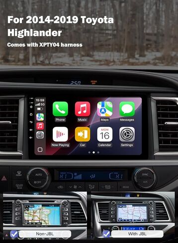 Android 13 Car Radio for 2014-2019 Toyota Highlander with Wireless Carplay & Android Auto, 10.2" Touch Screen Stereo, GPS, Radio, 6G RAM 128G ROM, Bluetooth 5.0, 5G WiFi/4G LTE in Kuwait