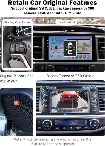 Android 13 Car Radio for 2014-2019 Toyota Highlander with Wireless Carplay & Android Auto, 10.2" Touch Screen Stereo, GPS, Radio, 6G RAM 128G ROM, Bluetooth 5.0, 5G WiFi/4G LTE in Kuwait