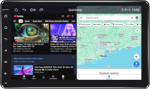 JOYING Double Din راديو السيارة 9 بوصة تعمل باللمس سيارة ستيريو Android 13 وحدة رئيسية 4 جيجابايت + 64 جيجابايت مع Android Auto/Carplay/مرآة Link/Bluetooth/AM/FM راديو (JY-UT139N4) in Kuwait
