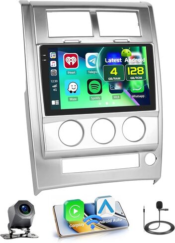 4+128GB Android 15 Car Stereo for Jeep Liberty 2008-2012 Wireless Carplay Android Auto, 10.1 Inch Incell Touch Screen Car Stereo with GPS, Backup Camera, Bluetooth, FM/RDS, EQ, WiFi, SWC in Kuwait