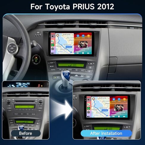 Hodozzy 4G+64G ستيريو سيارة لتويوتا بريوس 2010-2015، أندرويد 9 بوصة IPS شاشة تعمل باللمس مع Carplay اللاسلكي وAndroid Auto، GPS، Double Din، Bluetooth DSP، WiFi، FM RDS، كاميرا in Kuwait