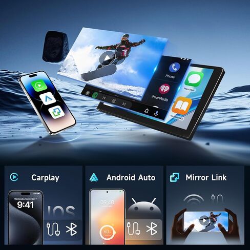 Hodozzy 4G+64G ستيريو سيارة لتويوتا بريوس 2010-2015، أندرويد 9 بوصة IPS شاشة تعمل باللمس مع Carplay اللاسلكي وAndroid Auto، GPS، Double Din، Bluetooth DSP، WiFi، FM RDS، كاميرا in Kuwait