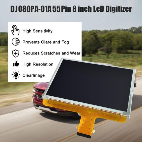 استبدال محول الأرقام بشاشة تعمل باللمس LCD لـ 2014-2018 Chevy Silverado Tahoe Chevy Colorado OEM Navigation - متوافق مع جزء OEM DJ080PA-01A، يناسب GMC Sierra Yukon Acadia Canyon Terrain in Kuwait