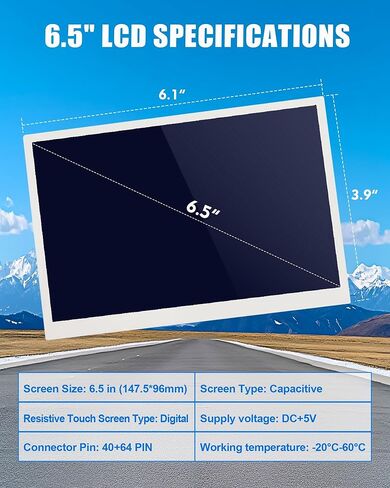 TDO-WVGA0633F00039 شاشة LCD تعمل باللمس مقاس 6.5 بوصة لسيارة VW Magotan Jetta Passat Scirocco Golf Polo Tiguan CC GTI Skoda Octavia Yeti MIB STD2 MIB200 682 ملاحة الوسائط المتعددة TDO-WVGA0633F00045 in Kuwait