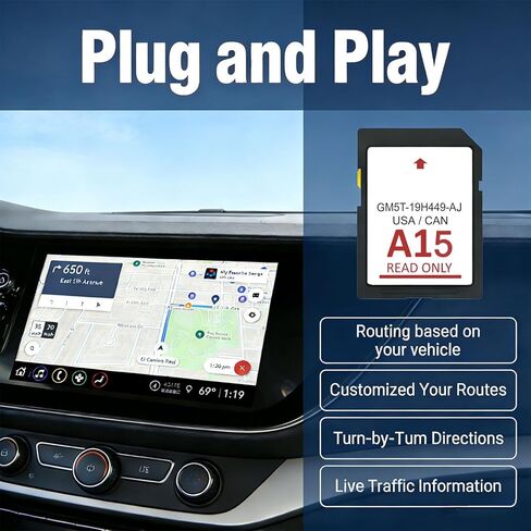 أحدث تحديث لبطاقة SD للملاحة عبر الأقمار الصناعية لعام 2026 A15 متوافق مع SYNC2 Ford Lincoln، وخرائط أمريكا الشمالية المثبتة مسبقًا، وتثبيت التوصيل والتشغيل، وملحقات التنقل بنظام تحديد المواقع العالمي (GPS) داخل لوحة القيادة، الجزء GM5T-19H449-AJ in Kuwait