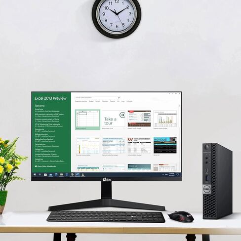 كمبيوتر مكتبي صغير طراز OptiPLex 5060 من Dell - Intel Core i5-8500T - ذاكرة وصول عشوائي DDR4 سعة 16 جيجابايت - محرك أقراص SSD سعة 512 جيجابايت - شاشة جديدة مقاس 24 بوصة - لوحة مفاتيح وماوس لاسلكيان - شبكة Wi-Fi مدمجة - كمبيوتر شخصي صغير للأعمال - Window 1 in Kuwait