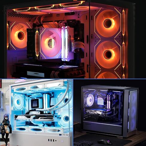 PC Fan Controller 10-Port ARGB Fan Hub, 5V/3PIN RGB PWM Fan Hub with Remote Control Corsair Fan Controller,Chassis Key Control & SATA Power for Case Cooling and Addressable RGB Lighting Sync in Kuwait