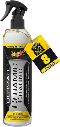 طلاء السيراميك النهائي من Meguiar - حماية سيراميك فائقة المتانة ومتطورة مع زخرفة مائية ممتازة مع زيادة اللمعان والنعومة وإخفاء عيوب الطلاء البسيطة - بخاخ 8 أونصة in Saudi Arabia