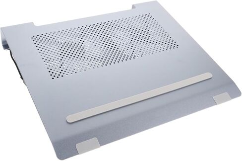 Aluminum Alloy Laptop Cooler Stand with LED Fan, Notebook Cooling Pad for Gaming and Office Use, Elevated Gray Cooling Base for Rapid Heat Dissipation in Kuwait