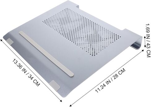 Aluminum Alloy Laptop Cooler Stand with LED Fan, Notebook Cooling Pad for Gaming and Office Use, Elevated Gray Cooling Base for Rapid Heat Dissipation in Kuwait