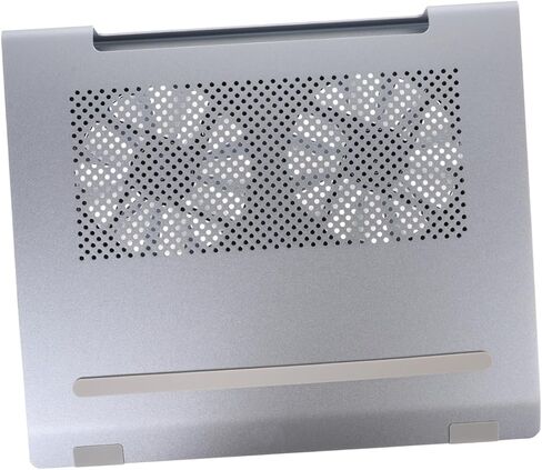 Aluminum Alloy Laptop Cooler Stand with LED Fan, Notebook Cooling Pad for Gaming and Office Use, Elevated Gray Cooling Base for Rapid Heat Dissipation in Kuwait