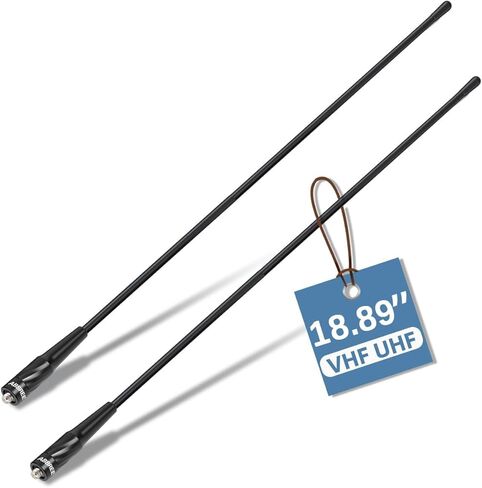 ABBREE Dual Band SMA-Female VHF/UHF 144/430MHz18.89-inch/48CM High Gain Ham Radio Antenna for Baofeng UV-5R BF-F8HP Pro 5RM K5PLUS AR-152 GM21 BF-888S Radio Accessories,2Pack in Kuwait