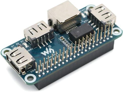 Ethernet/USB HUB HAT for Raspberry Pi, 1x RJ45 Ethernet Port Based on RTL8152B Chip, 3X USB Ports Perfectly Fit The Zero/Zero W/Zero WH in Kuwait