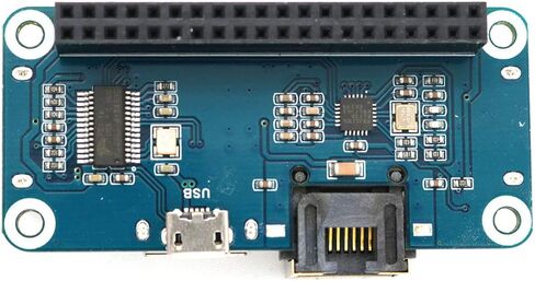 Ethernet/USB HUB HAT for Raspberry Pi, 1x RJ45 Ethernet Port Based on RTL8152B Chip, 3X USB Ports Perfectly Fit The Zero/Zero W/Zero WH in Kuwait
