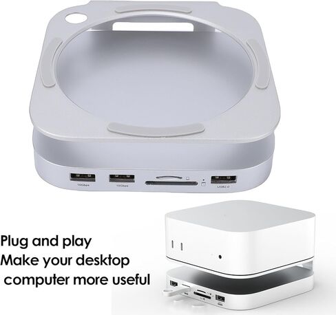 Gugxiom Docking Station for M4 Pro 2024, NVMe SSD Enclosure Stand 8TB Max, 10Gbps USB A 3.2 Hub Adapter, SD/TF 4.0 Card Reader, Aluminum Desktop Base in Kuwait