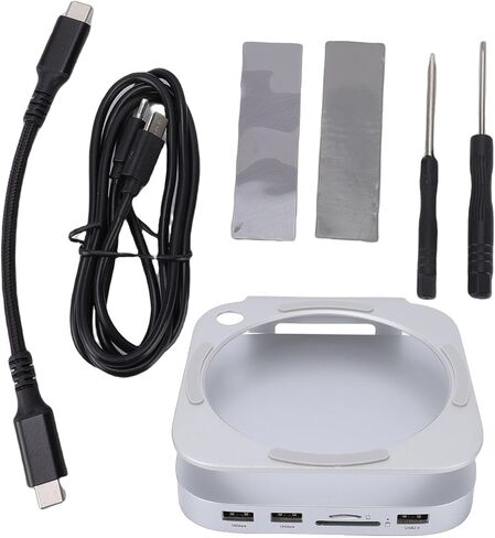 Gugxiom Docking Station for M4 Pro 2024, NVMe SSD Enclosure Stand 8TB Max, 10Gbps USB A 3.2 Hub Adapter, SD/TF 4.0 Card Reader, Aluminum Desktop Base in Kuwait