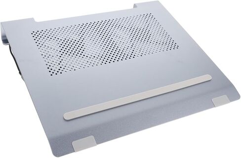 Aluminum Alloy Laptop Cooler Cooling Pad with Fan Stand, Ventilated Notebook Cooler Support for Gaming and Office Use, Compatible to 17.3 Inch Laptops, Gray in Kuwait