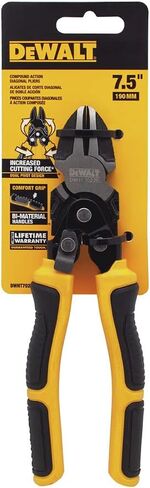 DEWALT DWHT70275 Compound Action Diagonal Cutters , Black 9.7 in in Saudi Arabia
