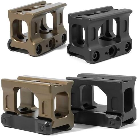 1.54" Height Red Dot Scopes Riser Mount for T1 T2 H1 H2 Optic Reflex Sights Accepts All Footprint Optics Base Adapter，with Built-in Integrate Quick Rear Iron Sights Adjustable，for 20mm Picatinny Rail in Kuwait
