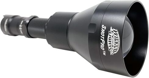مجموعة مصابيح الصيد الليلية البيضاء الطويلة المدى ShotPro من Wicked Lights مع مصابيح LED بيضاء فائقة الحد للذئب والثعلب والبوبكات والخنازير والحيوانات المفترسة W2094 in Kuwait