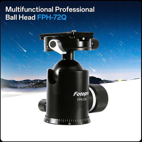 Fotopro 96" Camera Tripod for Travel, Carbon Fiber Stand with Detachable Monopod, Lightweight Portable Mount with 360 Ball Head, QR Plate for Camera DSLR, Macro Photography, 26.5 lbs Load, X-75C in Kuwait