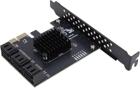بطاقة توسيع PCIe 1X إلى Serial ATA 3.0، وبطاقة تحكم 6 منافذ بسرعة 6 جيجابت في الثانية، ودعامة منخفضة المستوى مع وحدة تحكم RTL9100، وPCI E إلى Serial ATA 3.0 in Kuwait