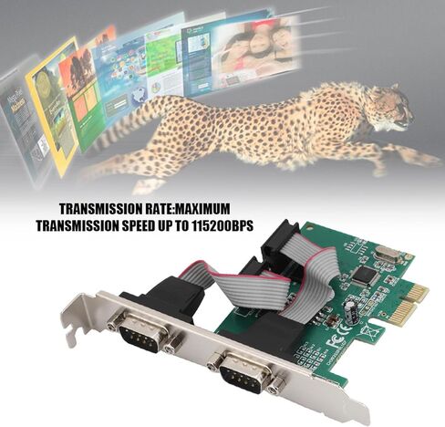 2 Port RS232 Serial PCIe Card, PCI Express Adapter with WCH382L Chipset, for Modem Printer Scanner Cash Register in Kuwait