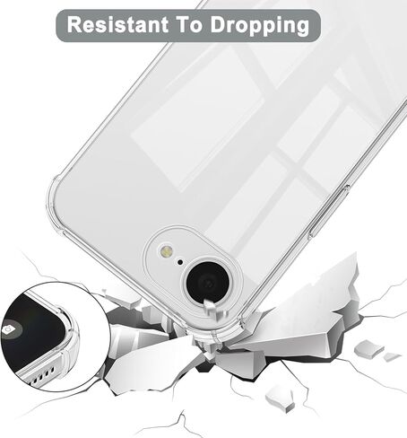 حافظة Vanjua لهاتف iPhone 16e / iPhone 17e، حافظات هاتف ناعمة وشفافة وغطاء واقٍ مقاوم للصدمات مع واقي شاشة متوافق مع iPhone 16e / iPhone 17e 6.1 بوصة in Kuwait
