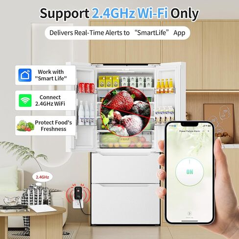 إنذار انقطاع التيار الكهربائي، إنذار انقطاع التيار الكهربائي عبر WiFi مع إشعارات التطبيق والكشف عن الجهد الكهربي، إنذار فقدان طاقة المخرج مع مؤشر LED قابل للتعديل 110 ديسيبل، مراقب الطاقة لرحلات GFCI، الفريزر، مضخة الحوض in Kuwait