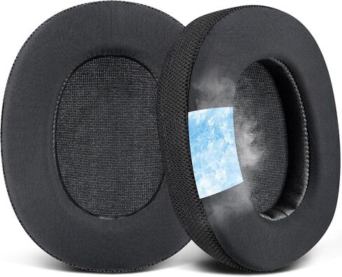 SOULWIT Cooling-Gel Earpads for Razer Barracuda Pro (Do Not Fit Barracuda/Barracuda X) Headphones, Ear Pads Cushions with Noise Isolation Foam, Ice Silk Fabric - Black in Kuwait