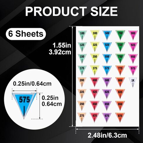 6 Sheets Multicolor Turret Tags for Scope, Precision Adjustment Stickers, Writable Adhesive Scope Caps Labels Card Markers for Long Distance Hunting Shooting in Kuwait
