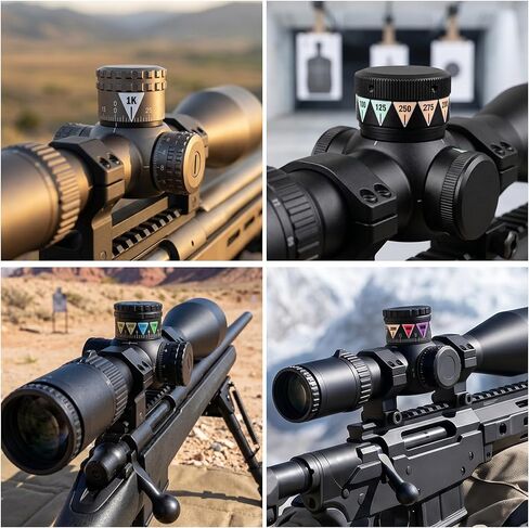 6 Sheets Multicolor Turret Tags for Scope, Precision Adjustment Stickers, Writable Adhesive Scope Caps Labels Card Markers for Long Distance Hunting Shooting in Kuwait