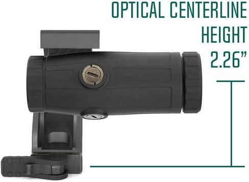 Fast FTC Tactical Magnifier Riser Mount 2.26" with QD Lever，Quick Release & Flip-to-Center (FTC) Mechanism，Side Scope Metal Riser Mount Base，Fits for Holosu HM3X 3X Magnifier Mount， for 20mm Rail in Kuwait